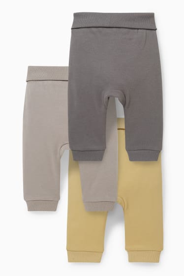 Neonati - Confezione da 3 - pantaloni sportivi per neonati - grigio