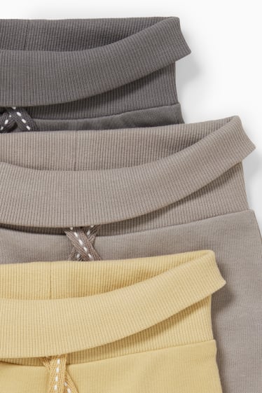 Neonati - Confezione da 3 - pantaloni sportivi per neonati - grigio
