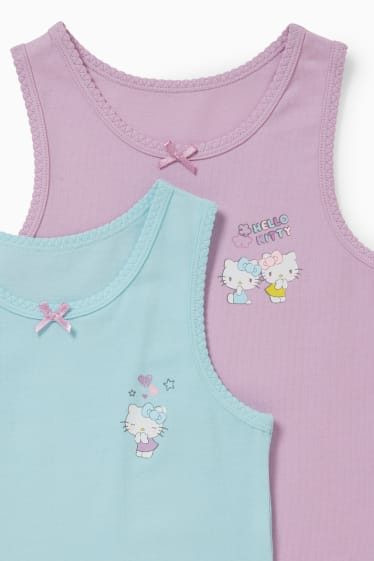 Enfants - Lot de 2 - Hello Kitty - maillots de corps - violet clair
