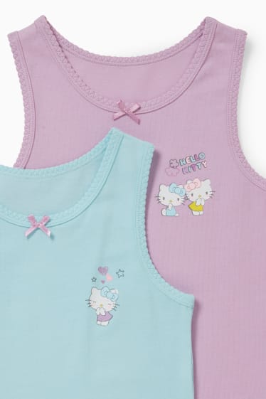 Enfants filles - Lot de 2 - Hello Kitty - maillots de corps - violet clair