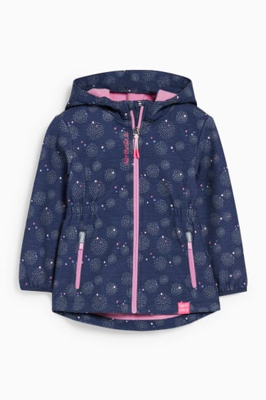 Nen/a - Jaqueta softshell amb caputxa - estampada - blau fosc