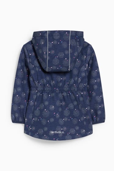 Bambine - Giacca softshell con cappuccio - fantasia - blu scuro