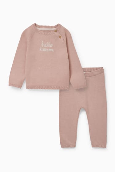 Neonate - Completo per neonate - 2 pezzi - rosa
