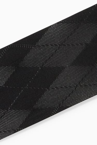 Donna - Collant fini - 60 DEN - a quadretti - nero