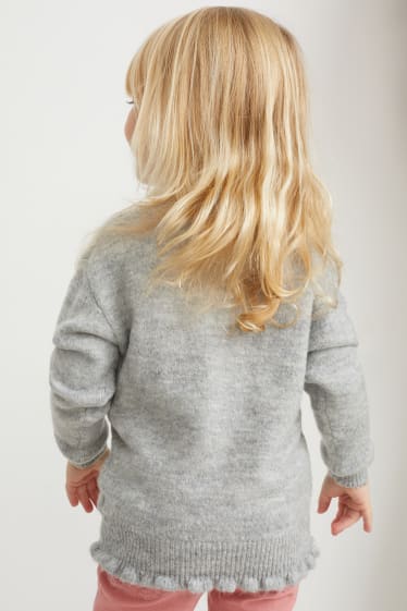 Kinder - Pullover - hellgrau-melange