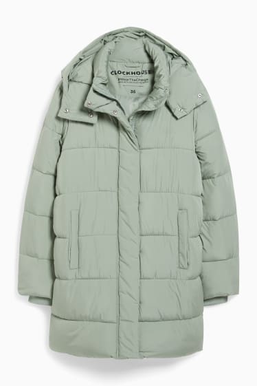 Teens & young adults - CLOCKHOUSE - quilted coat with hood - mint green