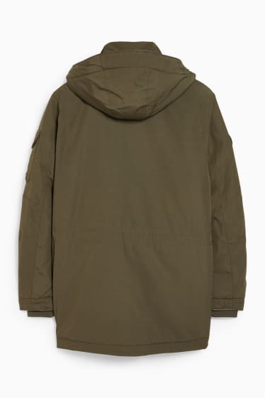 Herren - Jacke mit Kapuze - wasserabweisend - khaki