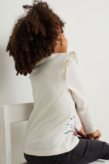 Bambini - Minnie - maglia a maniche lunghe - effetto brillante - bianco crema