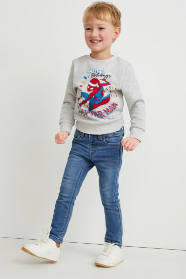 Kinderen - Set van 2 - skinny jeans - thermojeans - jeansblauw