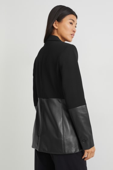 Damen - Blazer - tailliert - schwarz