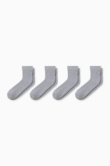 Mujer - Pack de 4 - calcetines - gris claro jaspeado