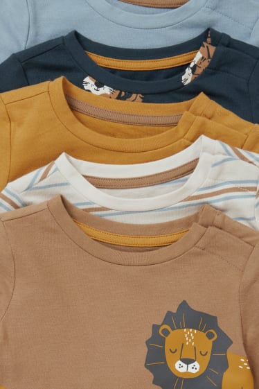 Neonati - Confezione da 5 - maglia a maniche lunghe neonati - marrone chiaro