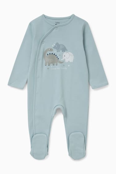 Bébés - Lot de 2 - dinosaures - pyjamas bébé - bleu clair
