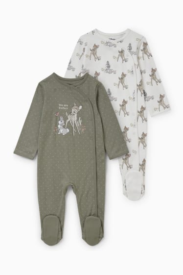 Bébés filles - Lot de 2 - Bambi - pyjamas bébé - vert clair