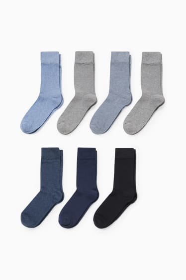 Heren - Set van 7 - sokken - lichtblauw