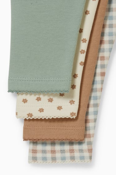 Bébés filles - Lot de 4 - leggings chauds bébé - marron clair