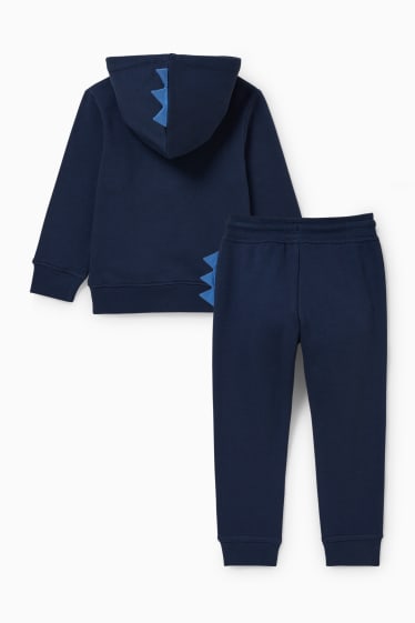 Niños - Set - sudadera con capucha y pantalón de deporte - 2 piezas - azul oscuro