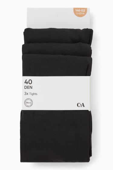 Nena - Paquet de 3 - mitges - 40 DEN - negre