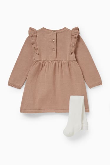 Baby Mädchen - Baby-Outfit - 2 teilig - beige