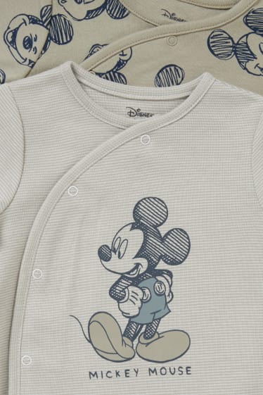 Bébés garçons - Lot de 2 - Mickey Mouse - pyjamas bébé - beige