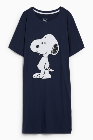 Dames - Nachthemd - Snoopy - donkerblauw