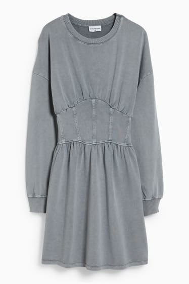 Femmes - CLOCKHOUSE - robe en molleton - gris
