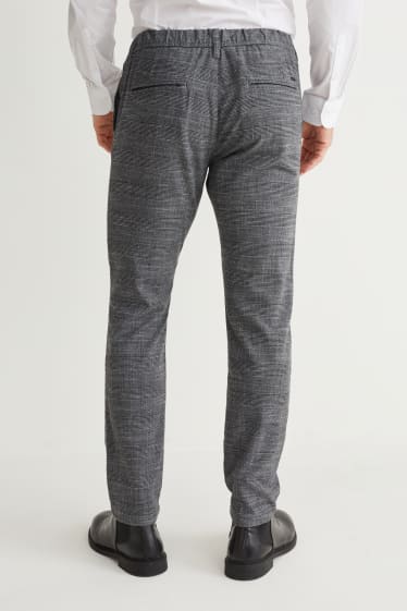 Hommes - Pantalon - tapered fit - Flex - LYCRA® - gris chiné