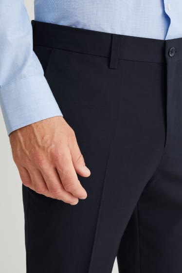Men - Mix-and-match suit trousers - regular fit - stretch - new wool blend - dark blue