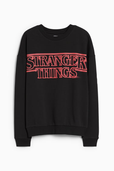 Jóvenes - CLOCKHOUSE - sudadera - Stranger Things - negro