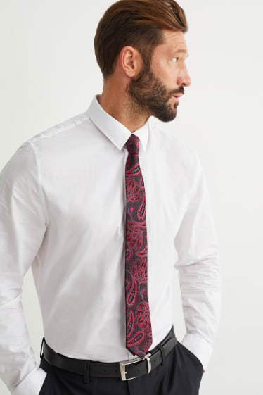 Men - Silk tie - red