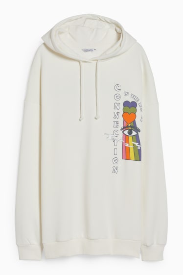 Mujer - CLOCKHOUSE - sudadera con capucha - blanco roto