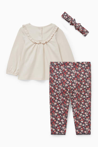 Babys - Babyoutfit - 3-delig - crème wit