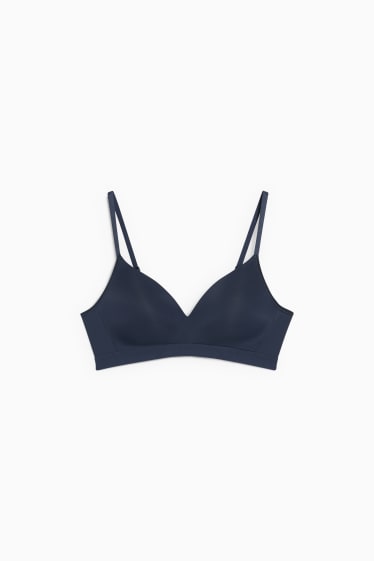 Donna - Reggiseno senza ferretti - imbottito - blu scuro