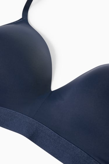 Donna - Reggiseno senza ferretti - imbottito - blu scuro