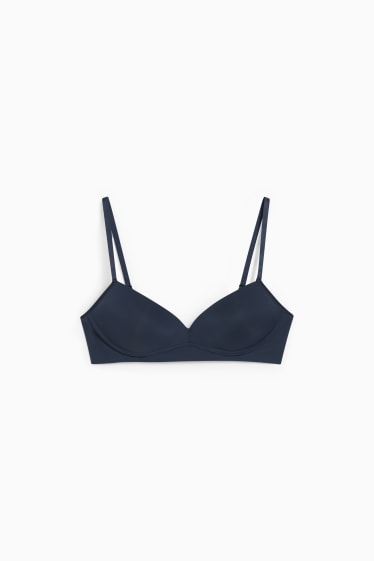 Donna - Reggiseno senza ferretti - imbottito - blu scuro