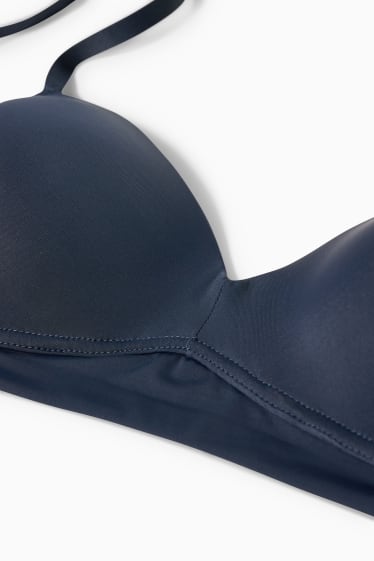 Donna - Reggiseno senza ferretti - imbottito - blu scuro