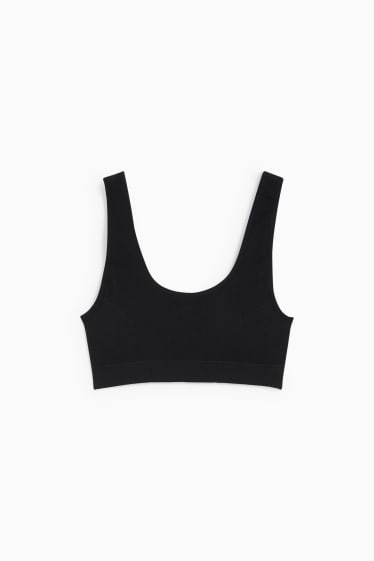 Femmes - Brassière - rembourrée - sans coutures - LYCRA® - noir