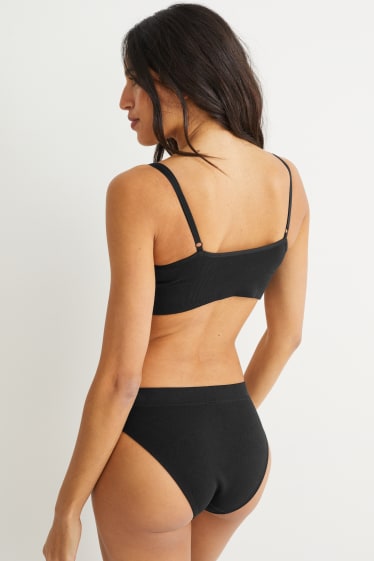 Mujer - Pack de 2 - braguitas - sin costuras - LYCRA® - negro