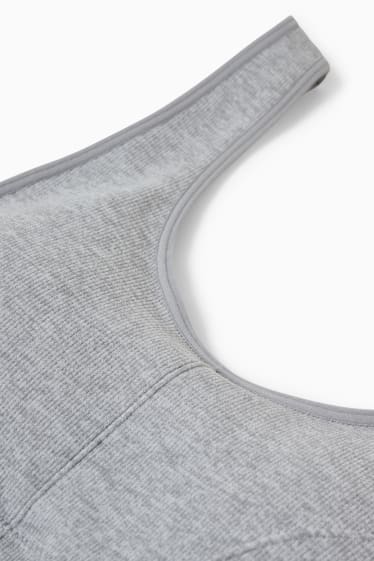 Femmes - Brassière - rembourrée - sans coutures - LYCRA® - gris chiné