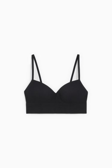 Femmes - Bralette - rembourrée - sans coutures - LYCRA® - noir