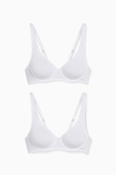 Women - Multipack of 2 - underwire bra - LYCRA® - white