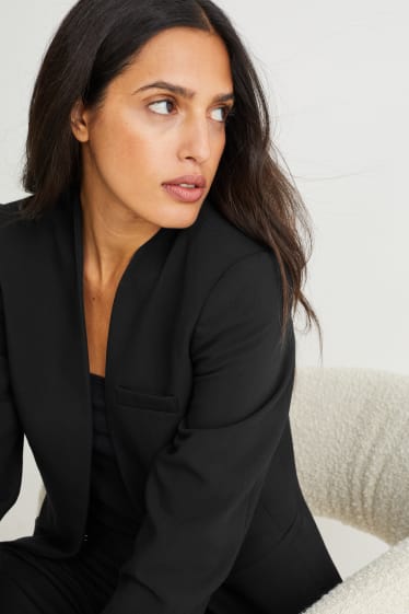 Women - Business blazer - fitted - black