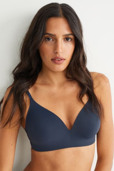 Women - Non-wired bra - padded - dark blue