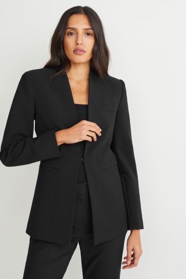 Damen - Business-Blazer - tailliert - schwarz