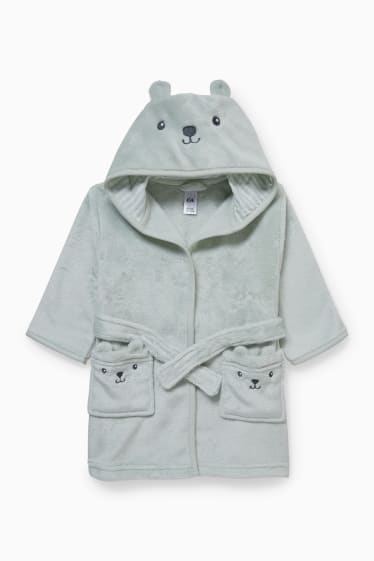 Bébés filles - Peignoir à capuche pour bébé - gris