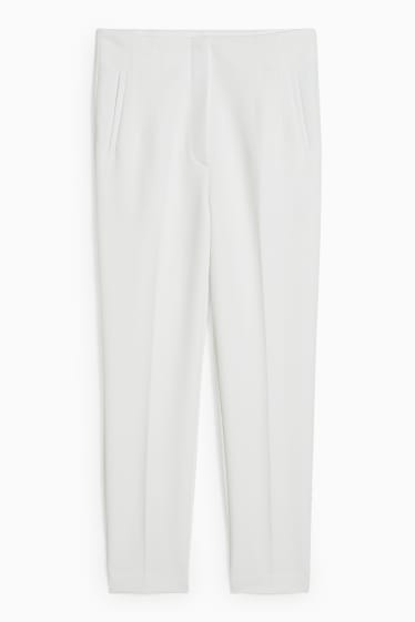 Dames - Pantalon - high waist - cigarette fit - wit
