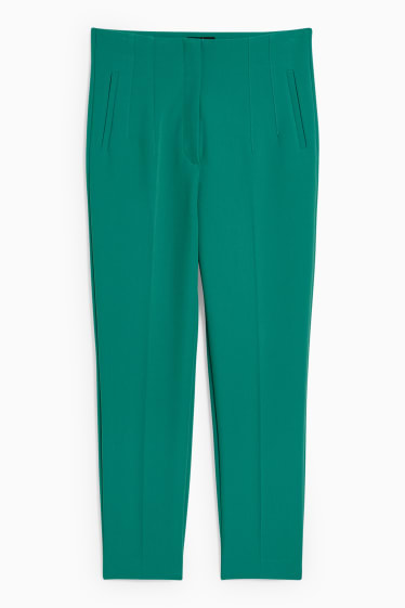 Dona - Pantalons de tela - cintura alta - cigarrette fit - verd