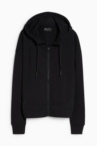 Mujer - Sudadera con cremallera y capucha - negro