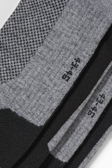 Men - Multipack of 2 - sports trainer socks - light gray-melange