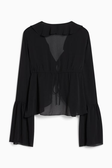 Tieners & jongvolwassenen - CLOCKHOUSE - chiffon blouse - zwart